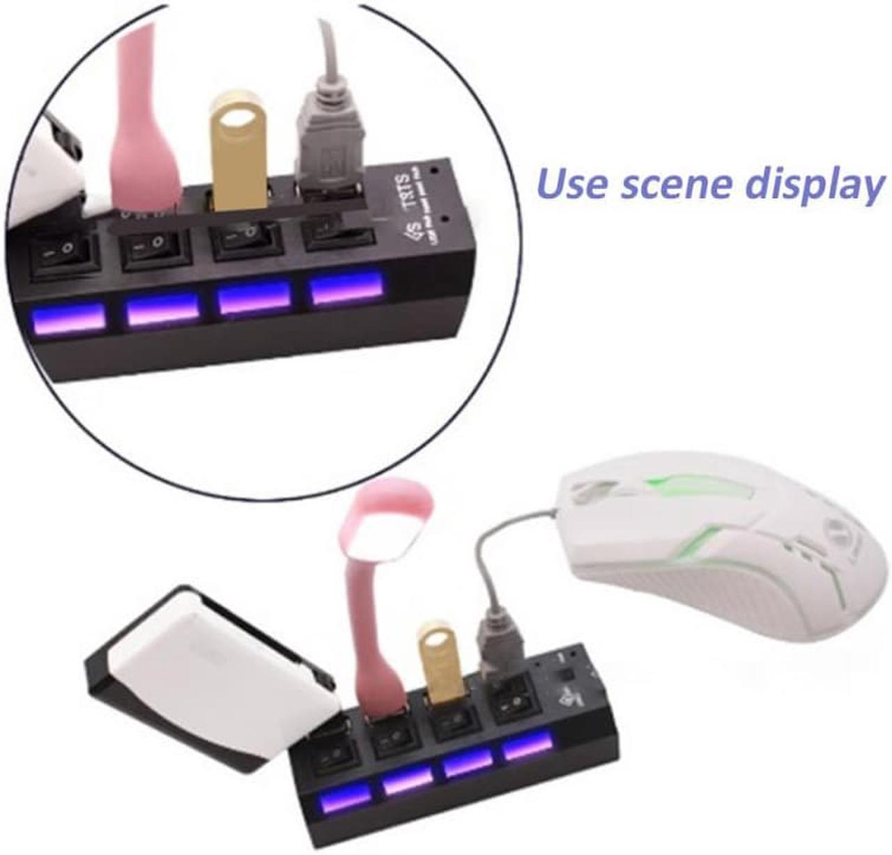 Alt view image 3 of 6 - RYRA High Speed 4/7 Ports USB HUB 2.0 Adapter Expander Multi USB Splitter Multiple Extender With Switch 30CM Cable For PC Laptop Color: orange (black 7port USB2.0)