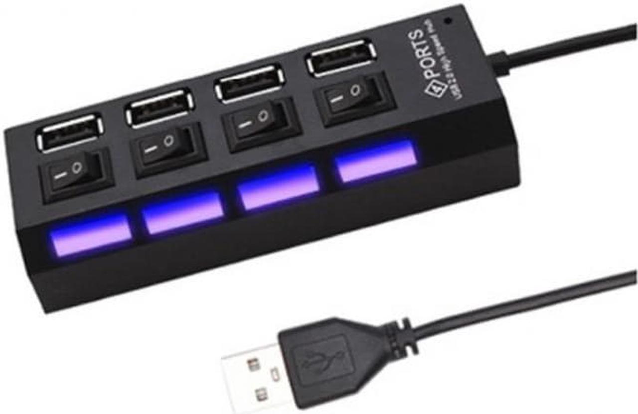 Alt view image 5 of 6 - RYRA High Speed 4/7 Ports USB HUB 2.0 Adapter Expander Multi USB Splitter Multiple Extender With Switch 30CM Cable For PC Laptop Color: orange (black 7port USB2.0)