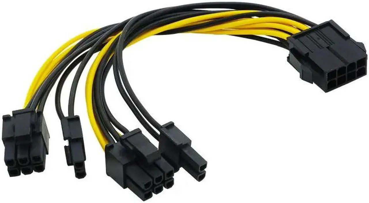Alt view image 3 of 5 - 1Pcs 12V EPS CPU 8Pin to Dual 8(6 2) Pin PCIE PCI Express Adapter Power Cable Graphics Card Motherboard PCI-E GPU Splitter Cabl
