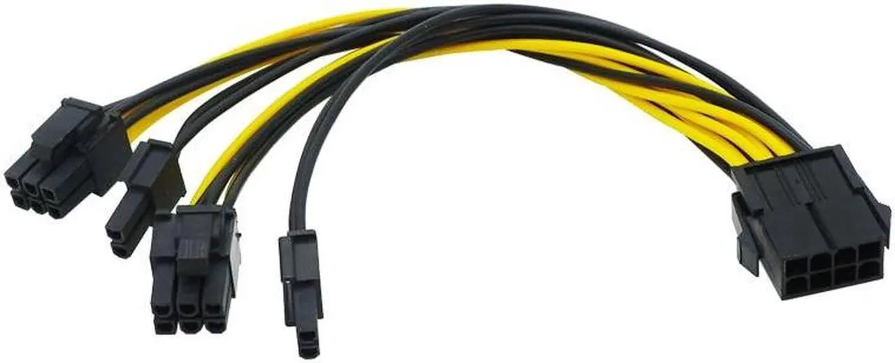 Alt view image 2 of 5 - 1Pcs 12V EPS CPU 8Pin to Dual 8(6 2) Pin PCIE PCI Express Adapter Power Cable Graphics Card Motherboard PCI-E GPU Splitter Cabl