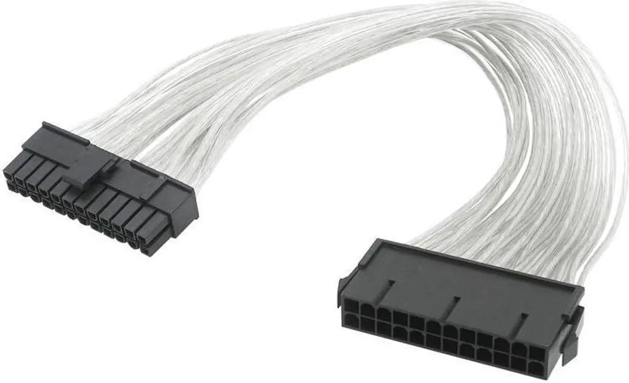 Alt view image 2 of 6 - 2pcs High quality Tin plating Copper Wire 24P ATX Power Supply Adapter Cable Connector 24pin extension cord 30cm