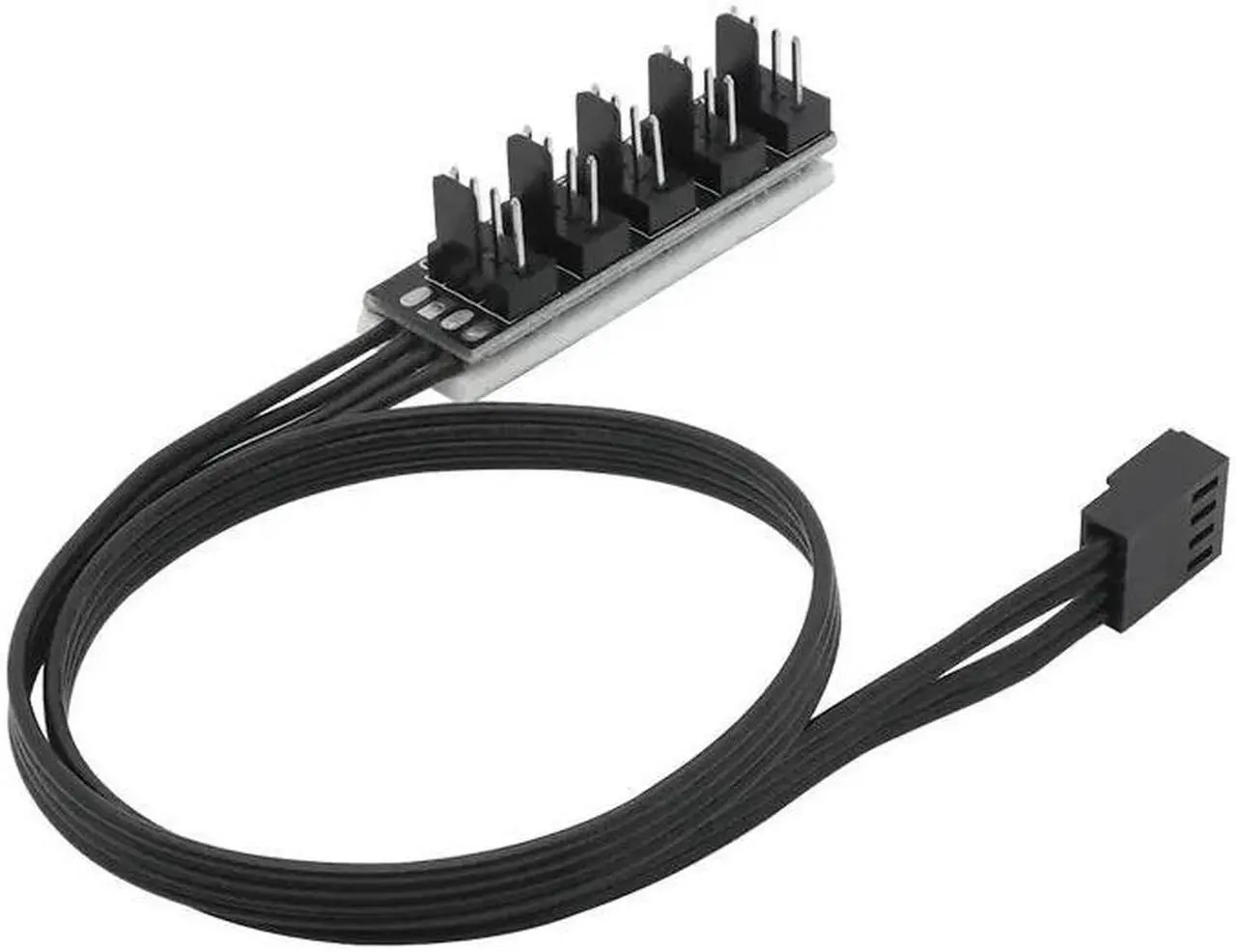 Alt view image 3 of 5 - 1 To 5 4 Pin Computer case CPU cooling fan splitter adapter power cable self-stick