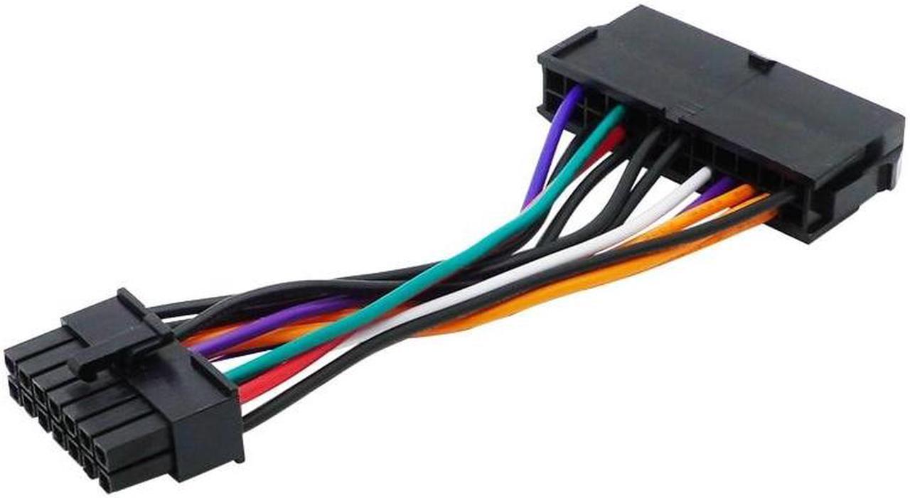 Alt view image 3 of 3 - PC ATX 24 Pin TO 14 Pin Power Supply Cable 18AWG Wire For L-enovo Q77 B75 A75 Q75 H81 Motherboard Mainboard