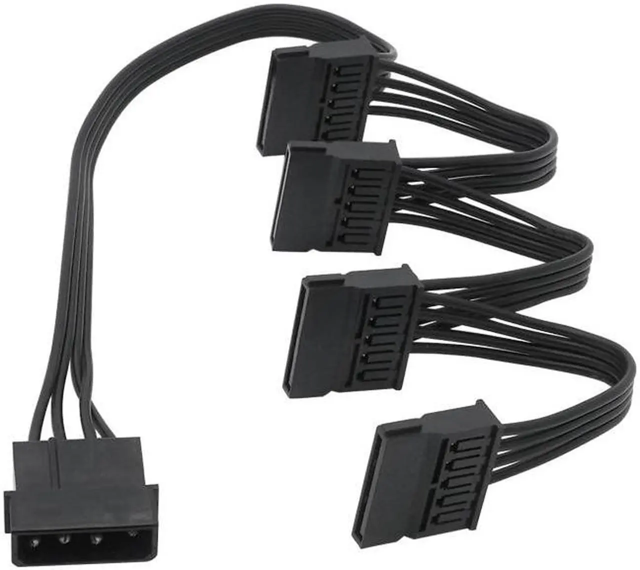 Main image of 4pin IDE 1 to 4 SATA 15Pin Hard Drive Power Supply Splitter Cable for DIY PC Sever 18AWG 4-pin to 15-pin Power