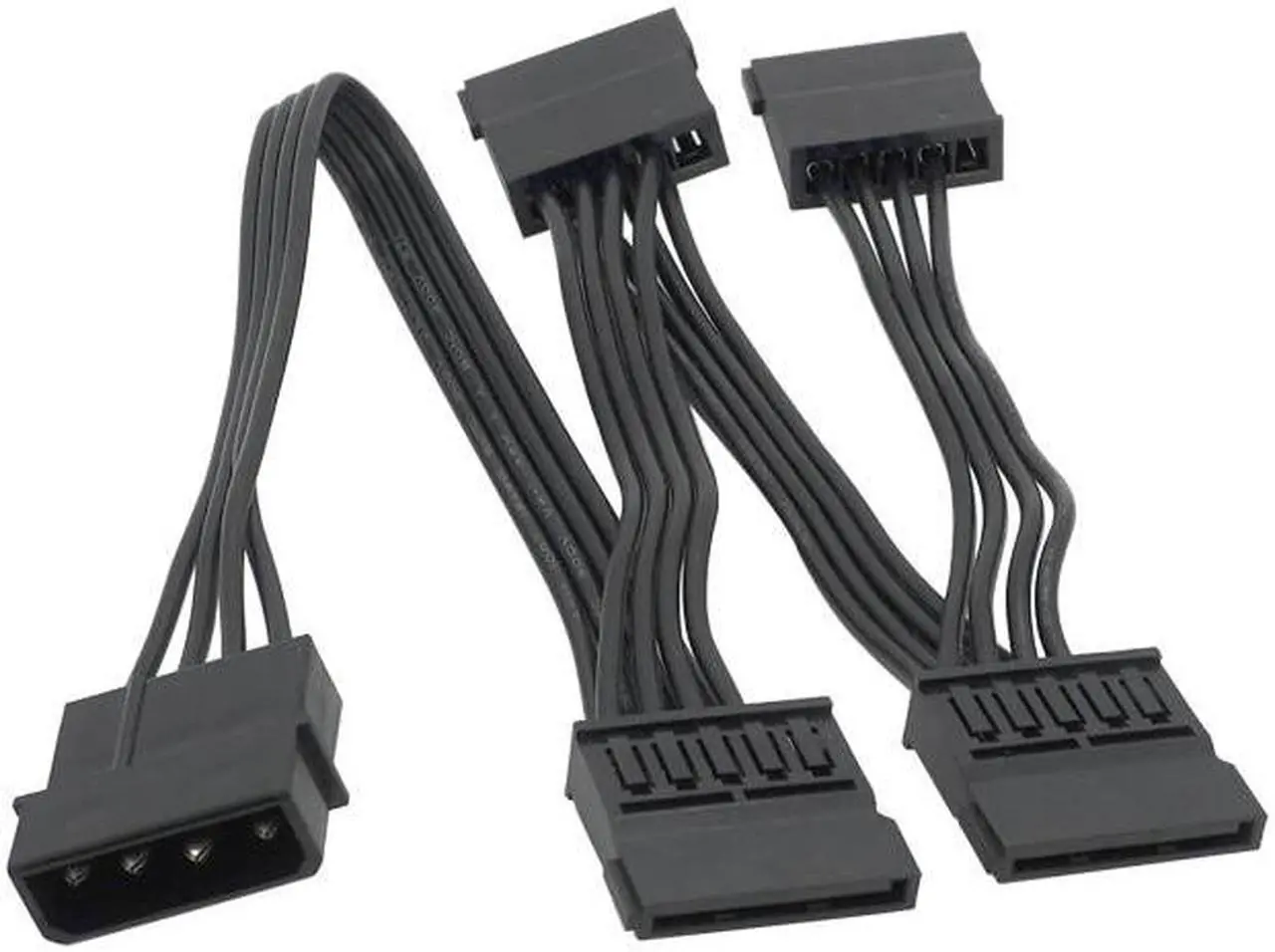 Alt view image 5 of 5 - 4pin IDE 1 to 4 SATA 15Pin Hard Drive Power Supply Splitter Cable for DIY PC Sever 18AWG 4-pin to 15-pin Power
