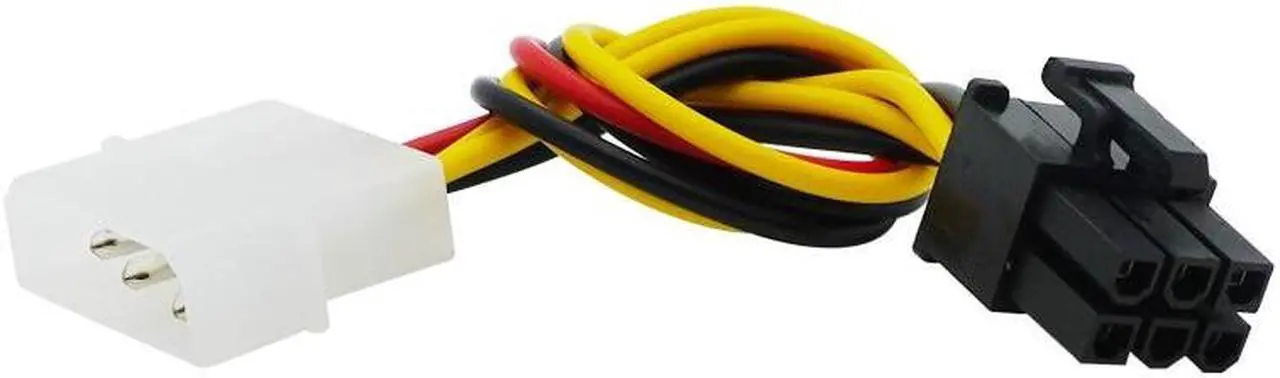 Alt view image 3 of 4 - 1PCS 4 Pin M-olex to 6 Pin PCI-Express PCIE Video Card Power Converter Adapter Cable PC Computer Accessories