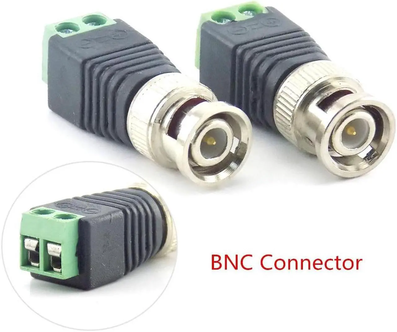 Alt view image 2 of 6 - 12V DC Male DC Female Plug BNC Male Connector Plug CCTV DC Power Cable 2.1 x 5.5mm BNC Adapter for Led Strip Light 1/2/10pcs(2pcs DC Male)