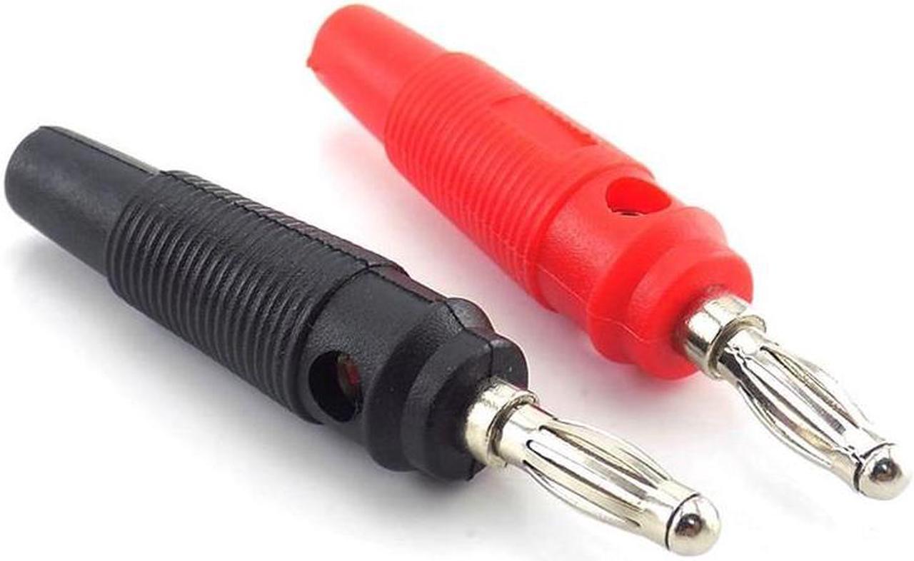 Main image of 2pcs 4mm Banana Plug Audio Connectors Binding Post 4mm Banana Jack Plug For Cable Terminals DIY Connectors(black 2pcs)