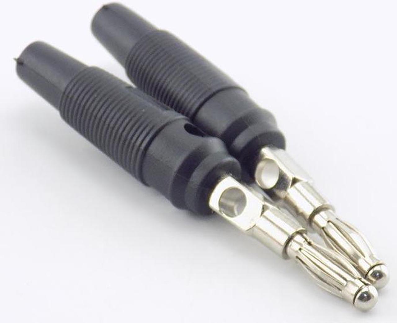 Alt view image 2 of 6 - 2pcs 4mm Banana Plug Audio Connectors Binding Post 4mm Banana Jack Plug For Cable Terminals DIY Connectors(black 2pcs)