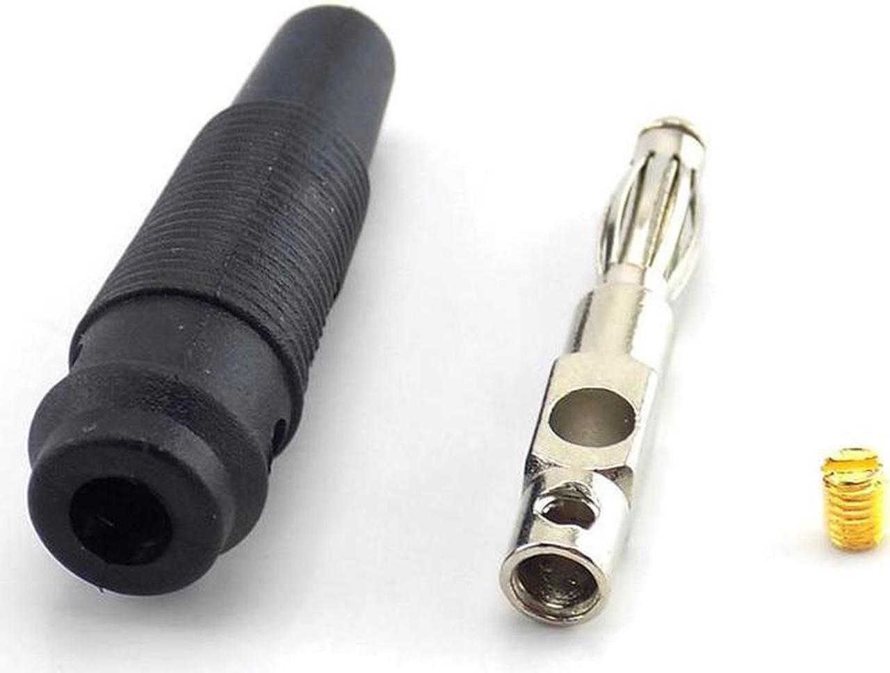 Alt view image 4 of 6 - 2pcs 4mm Banana Plug Audio Connectors Binding Post 4mm Banana Jack Plug For Cable Terminals DIY Connectors(black 2pcs)