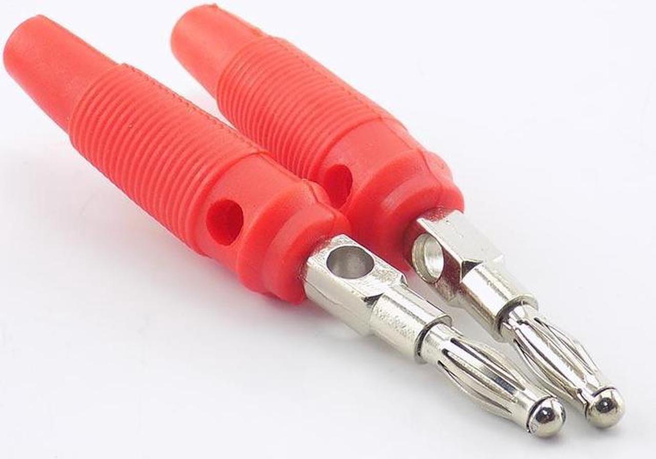 Alt view image 3 of 6 - 2pcs 4mm Banana Plug Audio Connectors Binding Post 4mm Banana Jack Plug For Cable Terminals DIY Connectors(black 2pcs)