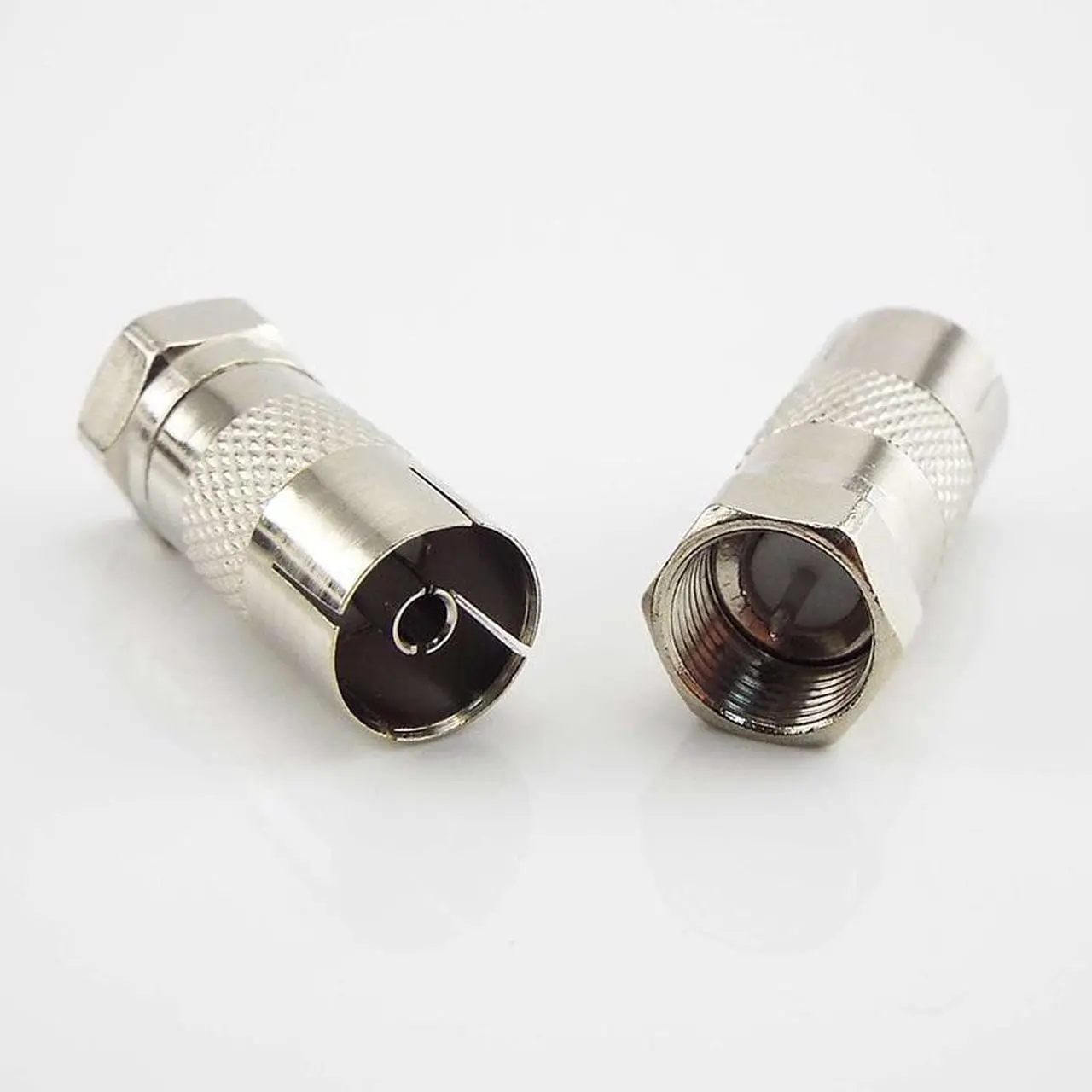 Main image of 2/5/10pcs Nickel-plated F Type Male Plug Connector Socket to RF Coax For TV Aerial Female RF Adapter Adaptors L1(2PCS)