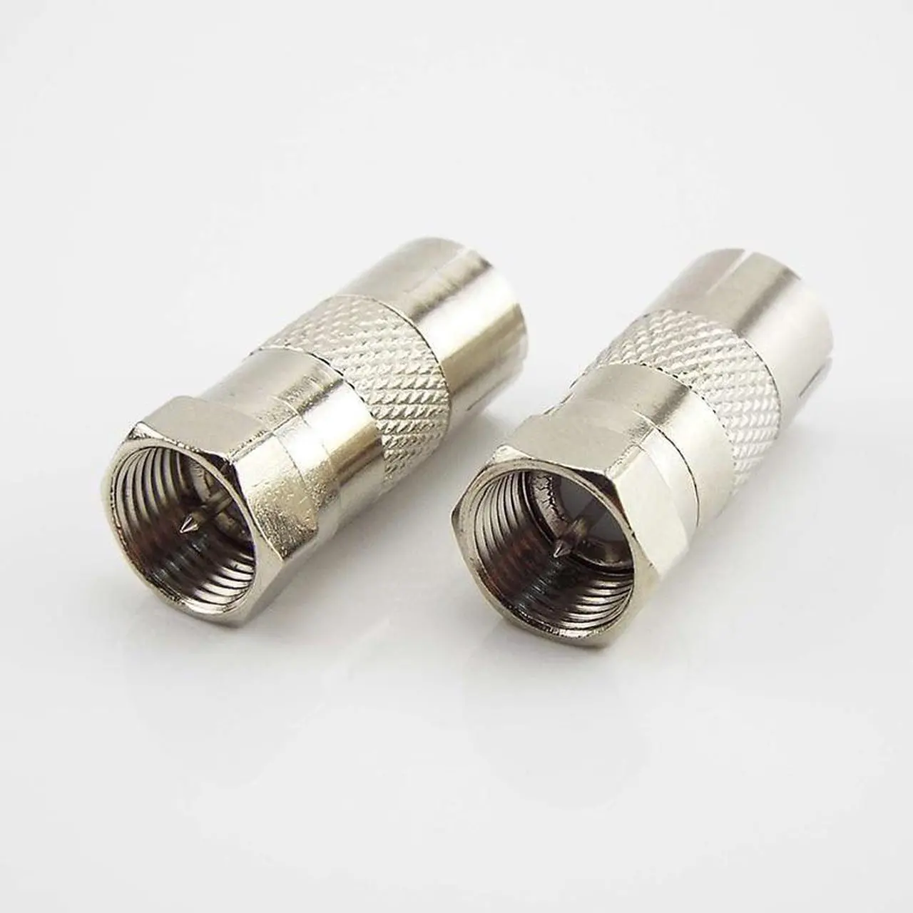 Alt view image 3 of 5 - 2/5/10pcs Nickel-plated F Type Male Plug Connector Socket to RF Coax For TV Aerial Female RF Adapter Adaptors L1(2PCS)