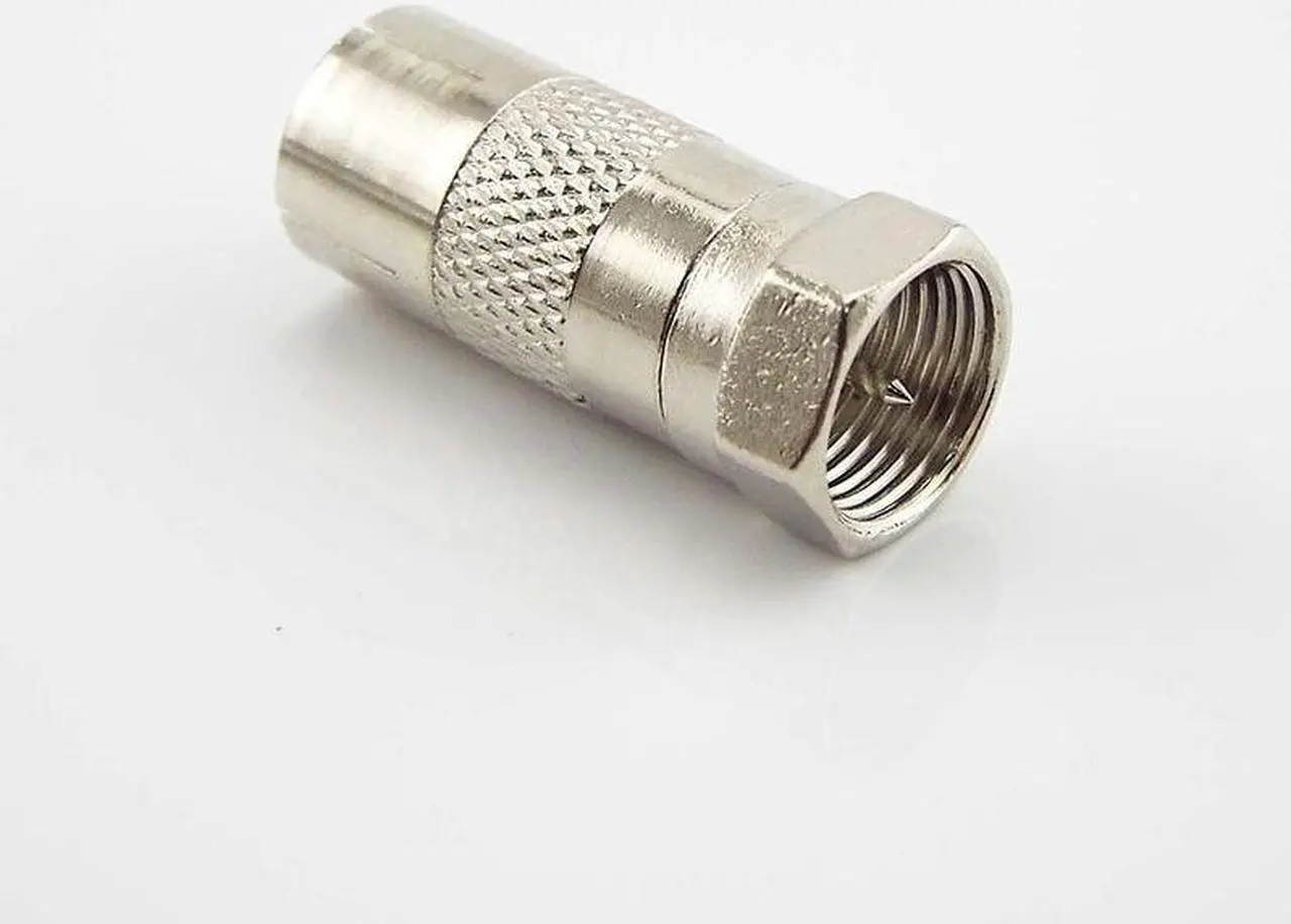 Alt view image 4 of 5 - 2/5/10pcs Nickel-plated F Type Male Plug Connector Socket to RF Coax For TV Aerial Female RF Adapter Adaptors L1(2PCS)