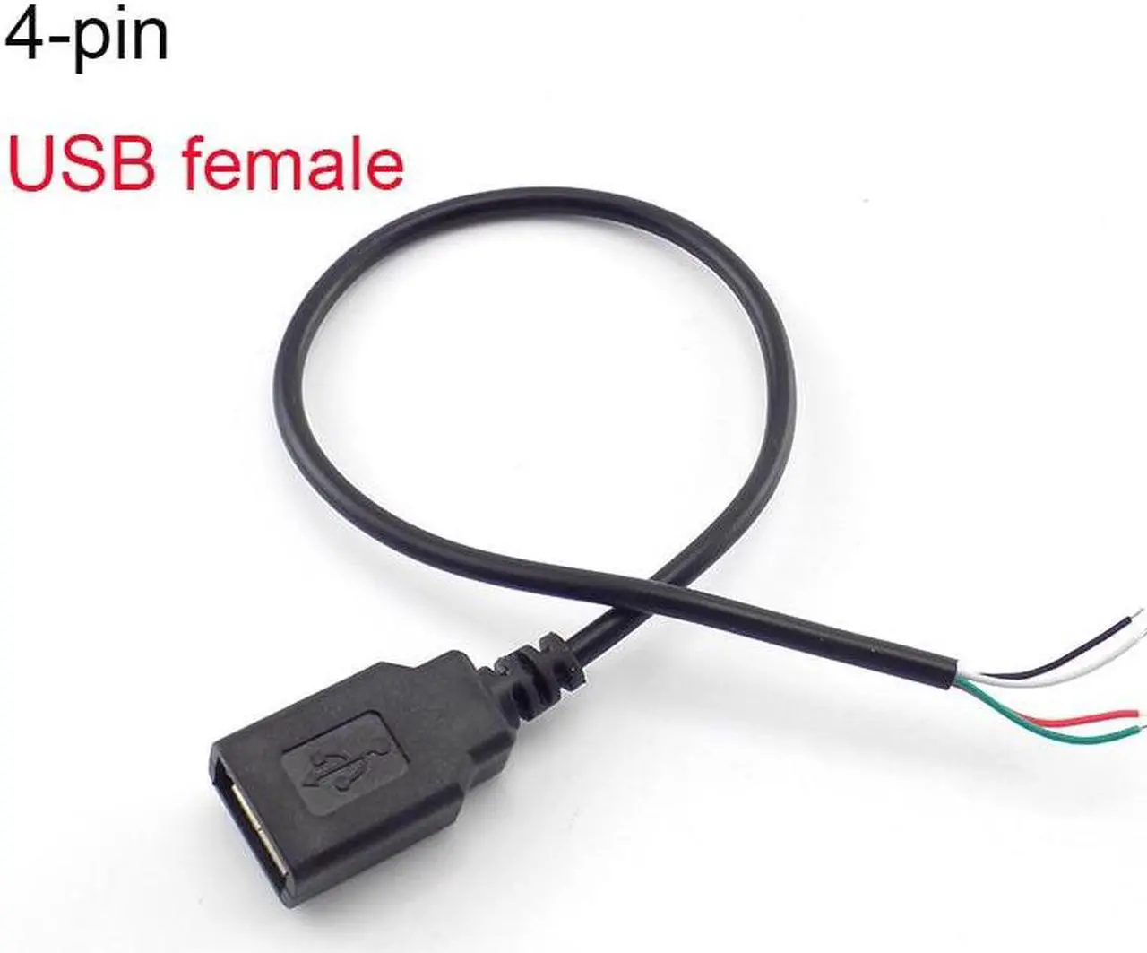 Alt view image 6 of 6 - USB Connector Male Female Cable 4 Pin Wire Data Cable Extension Cord 2 Pin Power Supply for DIY 5V Adapter Charging 0.3M 1M 2M(2m 2pin usb male)