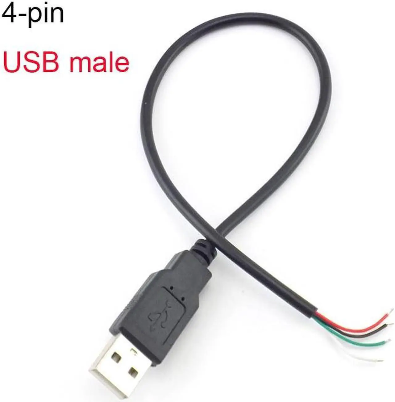 Alt view image 5 of 6 - USB Connector Male Female Cable 4 Pin Wire Data Cable Extension Cord 2 Pin Power Supply for DIY 5V Adapter Charging 0.3M 1M 2M(2m 2pin usb male)