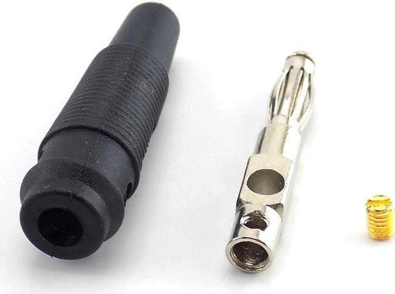 Alt view image 2 of 6 - 4mm Banana Plug Connector Adaptor Red Black Solderless Side Stackable For Speaker Video Audio AV DIY Connectors L19(5pcs Red)