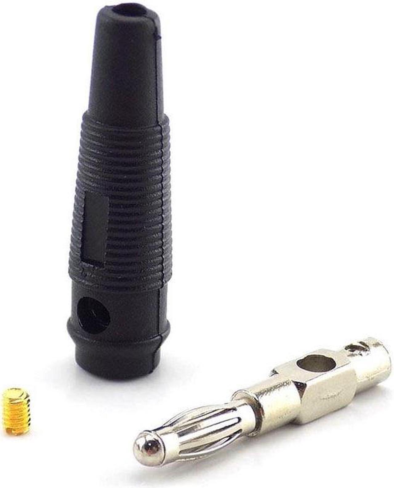 Alt view image 6 of 6 - 4mm Banana Plug Connector Adaptor Red Black Solderless Side Stackable For Speaker Video Audio AV DIY Connectors L19(5pcs Red)