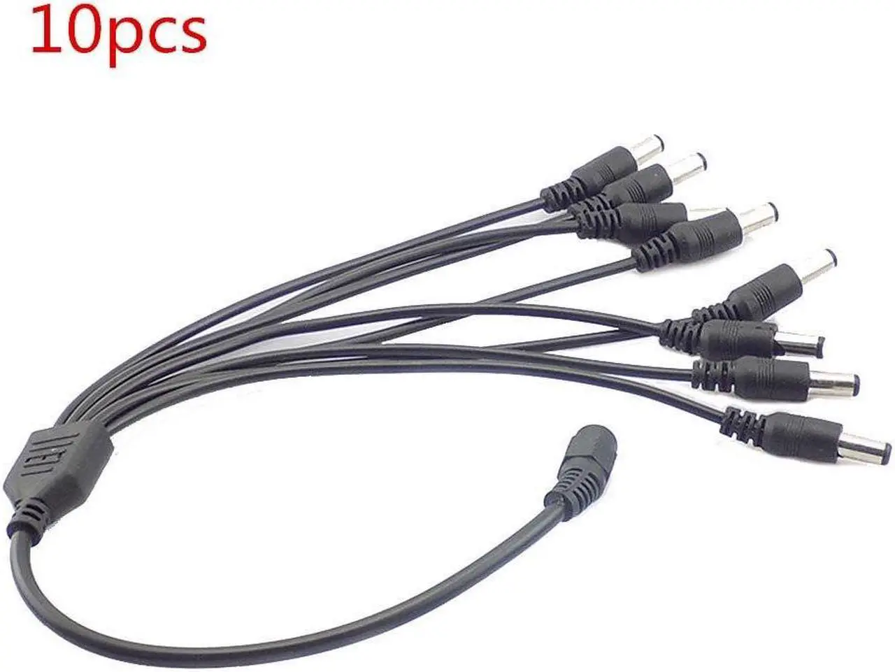 Main image of 10pcs 1 Female to 8 Male Splitter Cable Plug adapter connector wire 12V DC Power Supply Adapter for Camera led strip light L19