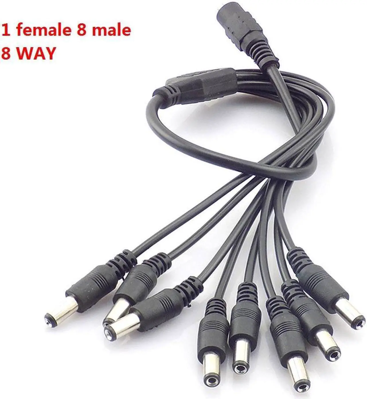 Alt view image 2 of 6 - 10pcs 1 Female to 8 Male Splitter Cable Plug adapter connector wire 12V DC Power Supply Adapter for Camera led strip light L19