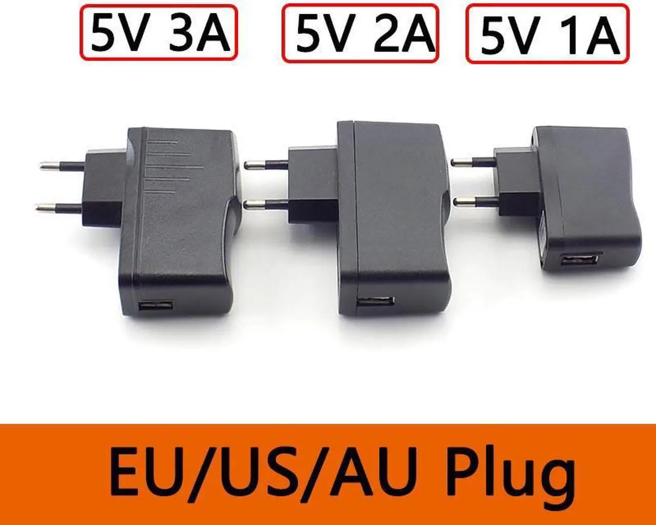 Main image of DC 5V 1A/2A/3A AC to DC 100V 240V Power Adapter Micro USB Port Converter Charger for LED Strip Lamp Light Charging US/EU/AU  (US Plug)(5V 1A)