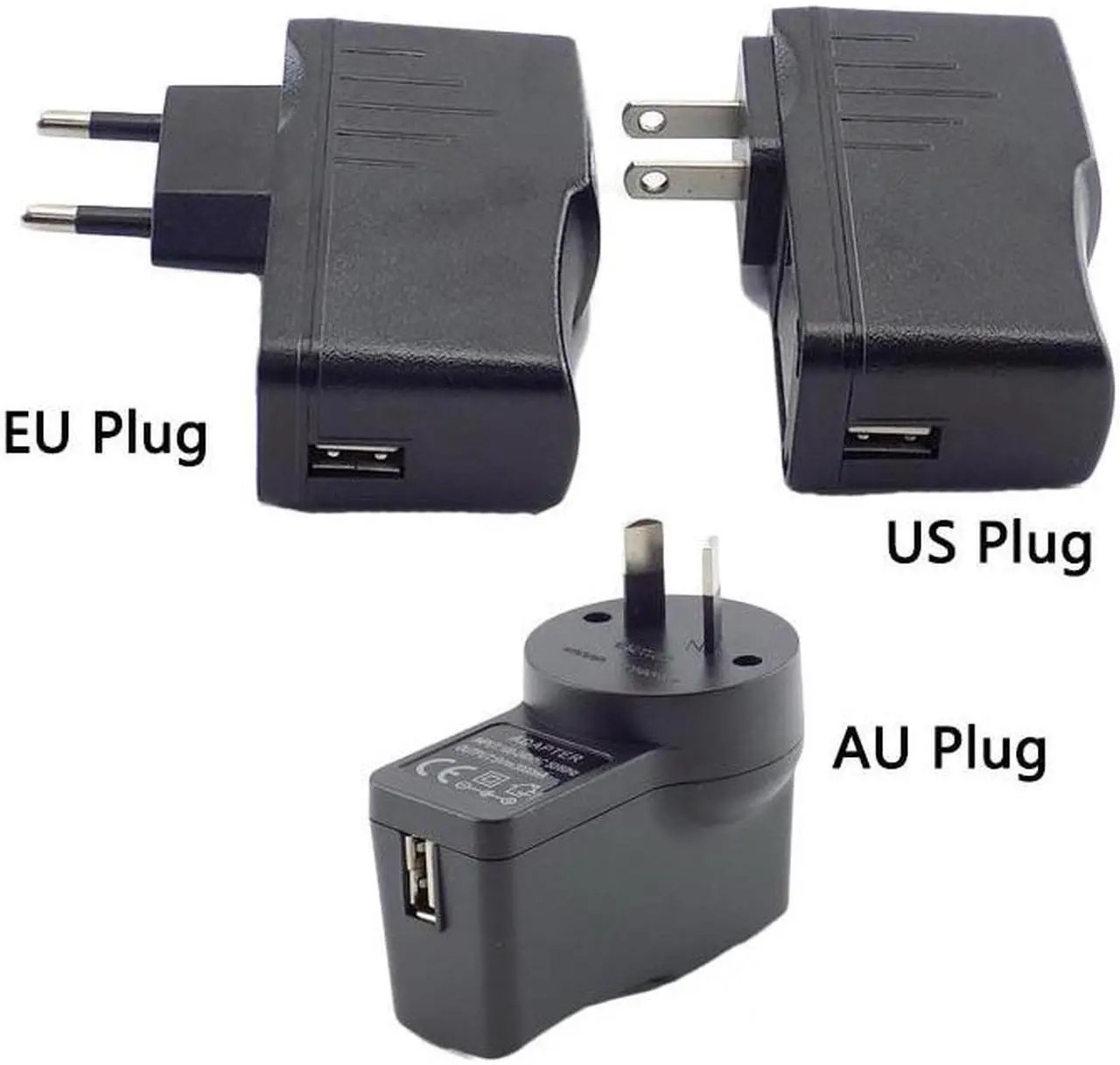 Alt view image 2 of 6 - DC 5V 1A/2A/3A AC to DC 100V 240V Power Adapter Micro USB Port Converter Charger for LED Strip Lamp Light Charging US/EU/AU  (US Plug)(5V 1A)