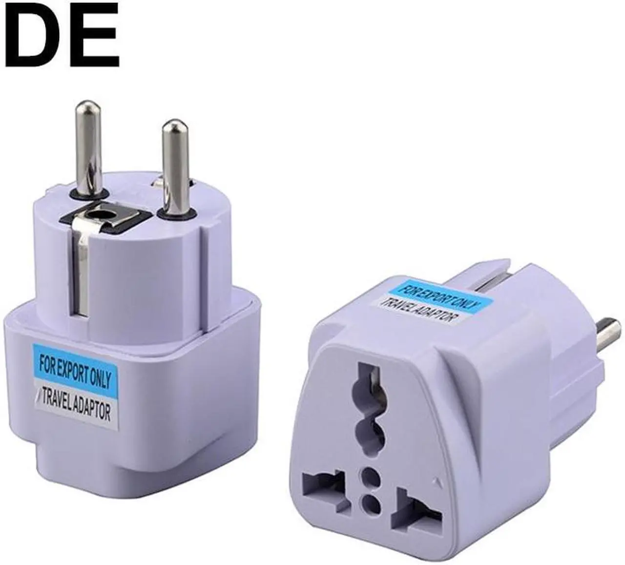 Alt view image 3 of 6 - Universal US/UK/AU/DE Plug Adapter USA To Euro Europe Travel Wall AC Power Charger Adapter Converter 2 Round Pin Socket (US)
(1pcs)