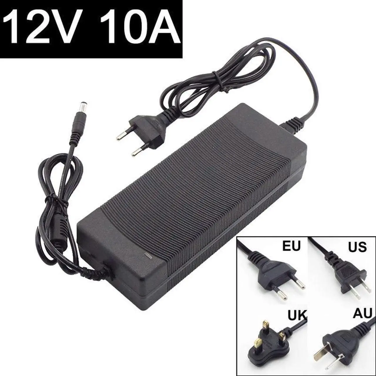 Main image of 12V 10A AC 110V 220V to DC 12V 10A Adapter Power Supply Converter charger switch Led Transformer Charging  24volt Universal Plug type: UK plug