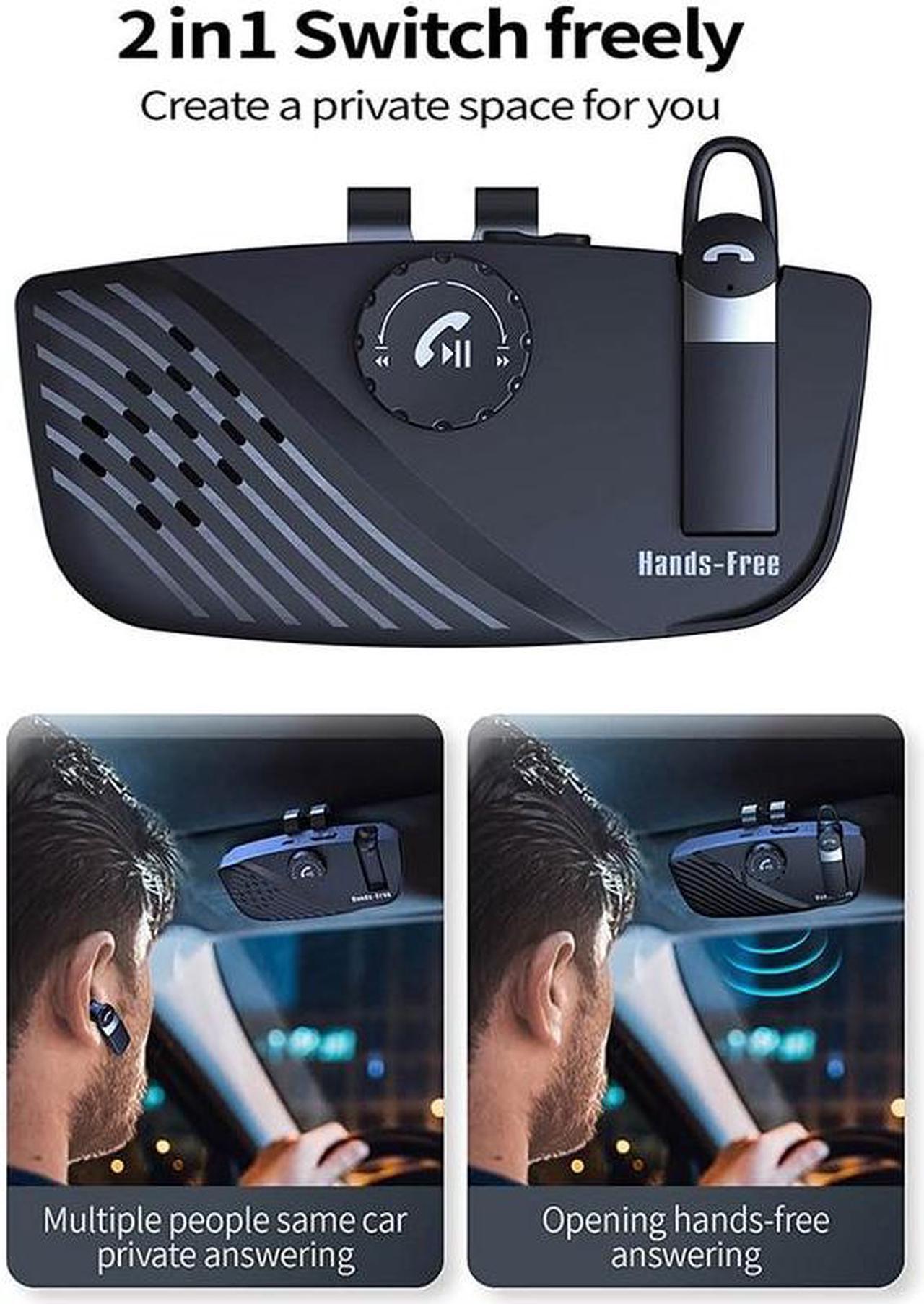 Main image of NEW Bluetooth-compatible 5.0 Speakerphone 2 in 1 Handsfree Sun Visor Speaker Wireless Car Kit Earphone Audio Music Loudspe L1