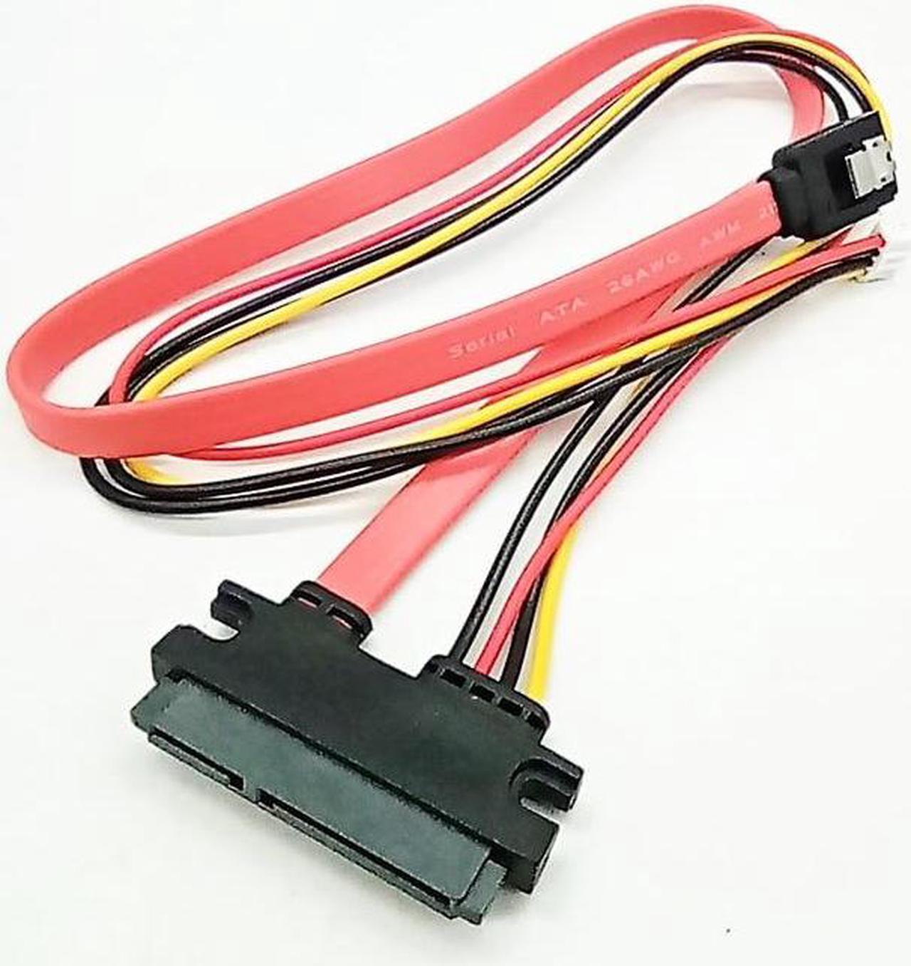 Alt view image 3 of 5 - SATA 7+15 To SATA 7pin Data Power Cable Integrated Line Small 4pin Reverse Bend PH2.0 Cable (0.4m)