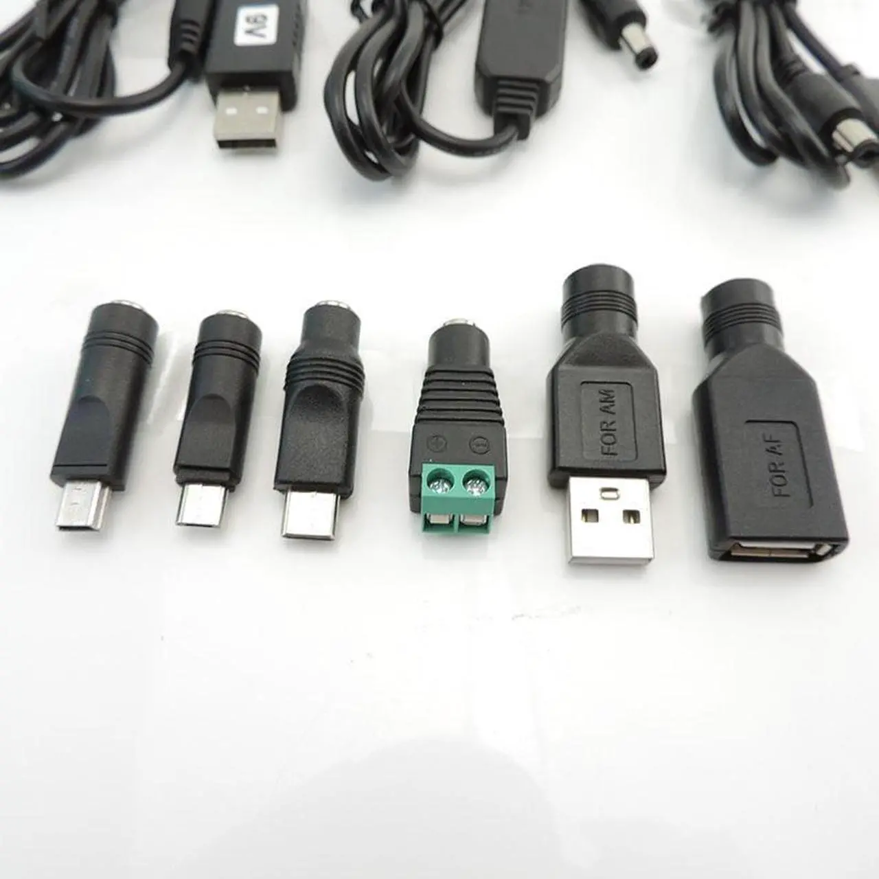 Alt view image 2 of 6 - USB 5V to DC 5v 9v 12v 12.6V 8.4v usb mini 5pin type c MALE power boost line Step UP Module connector Converter Adapter Cabl p1(USB male)