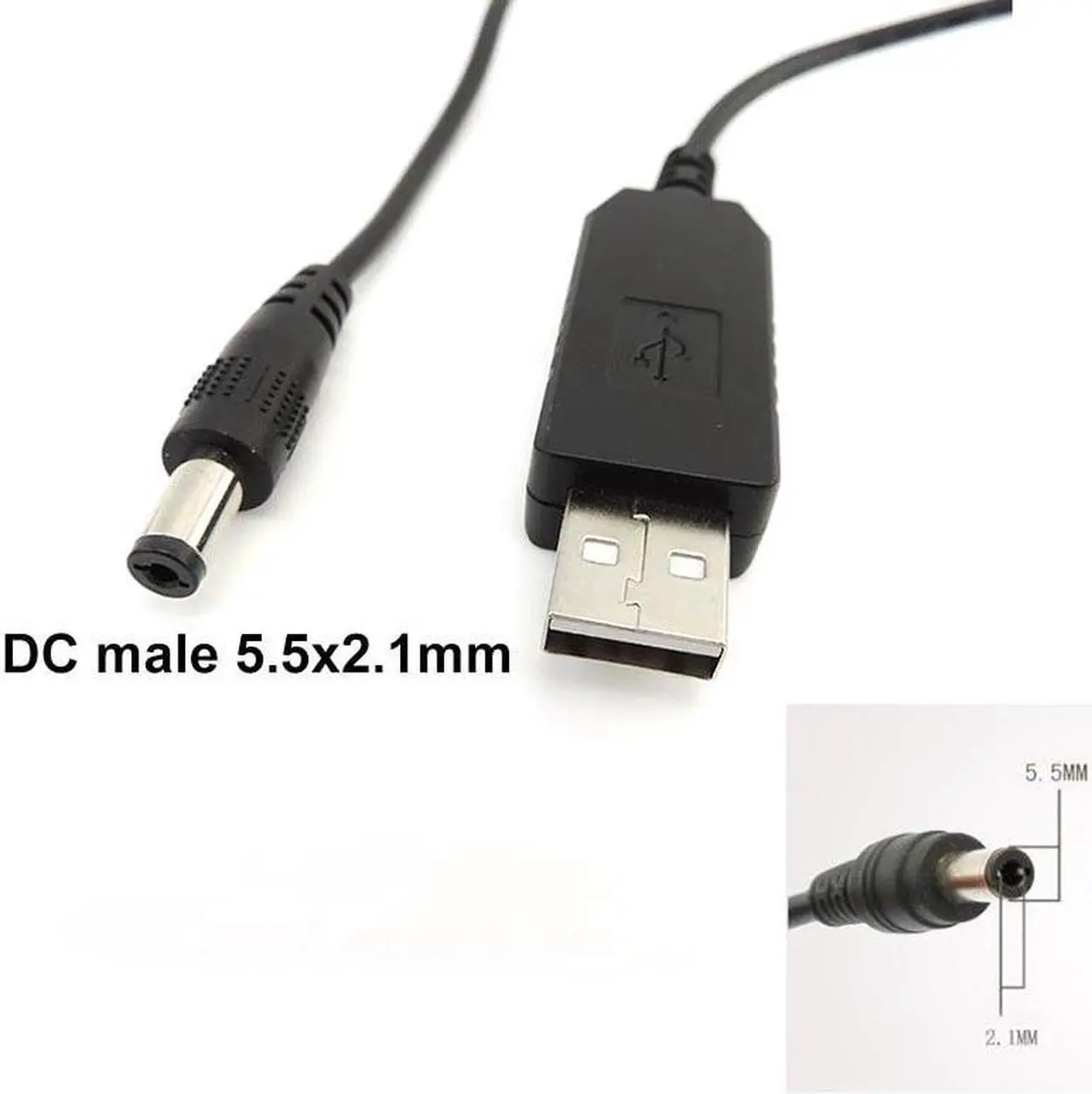 Alt view image 3 of 6 - USB 5V to DC 5v 9v 12v 12.6V 8.4v usb mini 5pin type c MALE power boost line Step UP Module connector Converter Adapter Cabl p1(USB male)