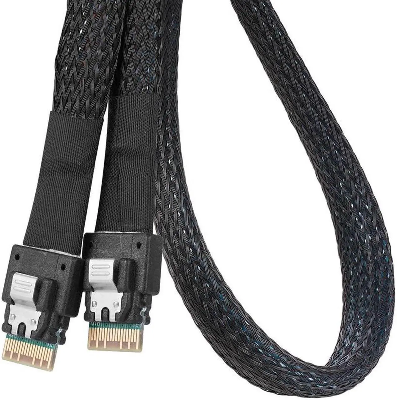 Alt view image 4 of 4 - 1M Internal Slim SAS SFF 8654 4i Male TO Slim SAS 8654 Male Extension cord Cable For Hard Disk Server Storage Array Computer(1m)