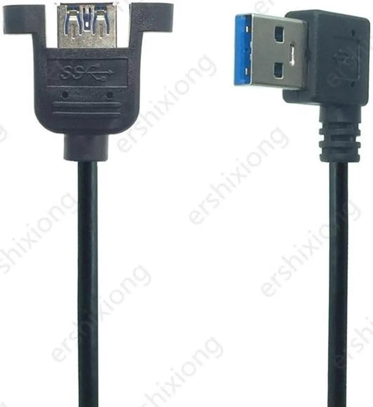 Alt view image 5 of 6 - USB Cable Type A Female Panel Mount to USB Male UP/Down/Left/ Right Angle Plug Extension Cable For Computer Host 0.3m 0.6m (Straight)
(0.6M)