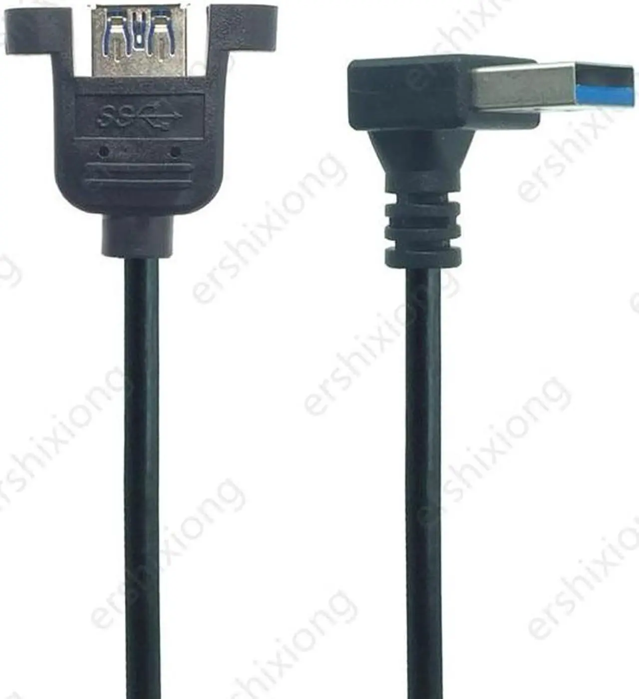 Alt view image 4 of 6 - USB Cable Type A Female Panel Mount to USB Male UP/Down/Left/ Right Angle Plug Extension Cable For Computer Host 0.3m 0.6m (Straight)
(0.6M)