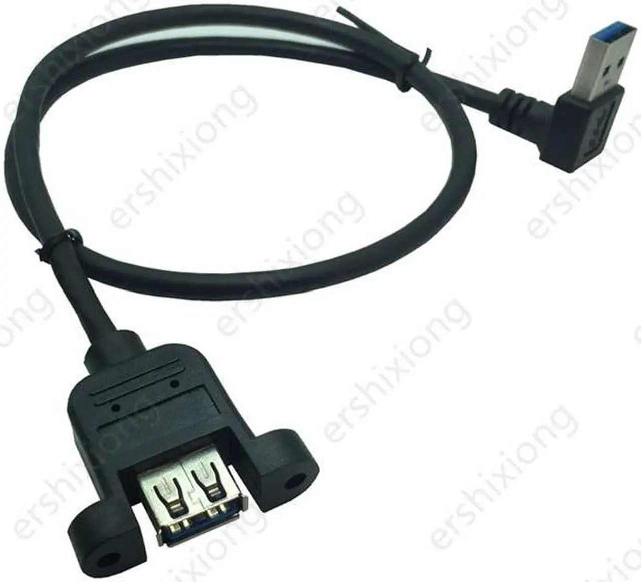 Alt view image 6 of 6 - USB Cable Type A Female Panel Mount to USB Male UP/Down/Left/ Right Angle Plug Extension Cable For Computer Host 0.3m 0.6m (Straight)
(0.6M)