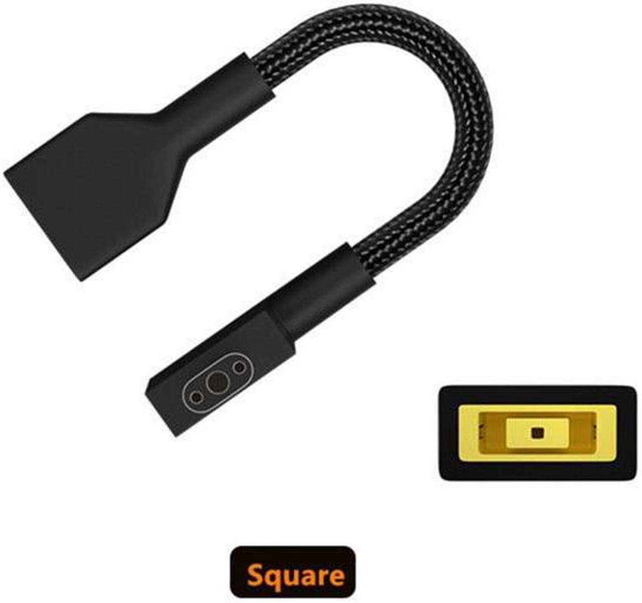 Alt view image 6 of 6 - 230W Game Notebook Converter Cable Dc 5.5*2.5 7.4*5.0 5.5*2.1 mm Female to 3pin Laptop Adapter for Razer Blade Pro 15 17(Square plug Female)