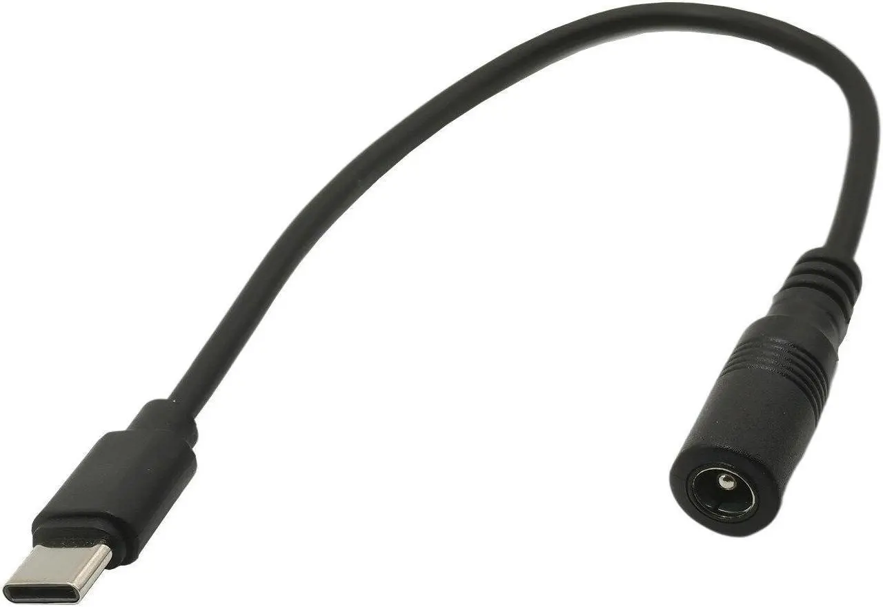 Alt view image 2 of 6 - 22AWG Type C Power Adapter Type C USB Male to DC 5.5x2.1mm Female Connector Charge Barrel Jack Power Adapter USB C 5V Connector(5.5x2.5mm Male)