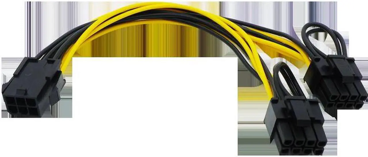 Main image of PCIe 6pin to 6 2 pin PCI 8pin Adapter Splitter Power Extension Cable,Power Supply PCI-e 6-pin to 8-pin for PCI E-xpress GPU Video(PCIe 6P to 2x 8P)