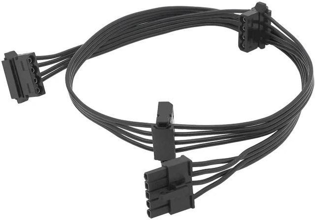 Alt view image 4 of 6 - For OCZ ZX Series 1250W 1000W 850W ZT 750W 650W 550W SATA Peripheral CPU 5pin to 3 X IDE 4pin Power Supply Cable