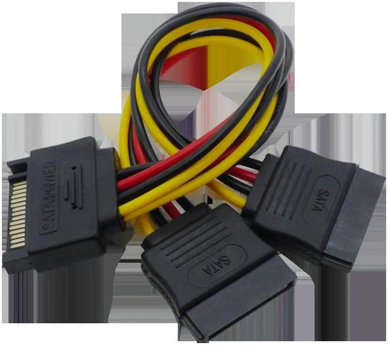Alt view image 3 of 4 - SATA II Hard Disk Power 15Pin SATA Male To 2 Female 15Pin Power HDD Splitter High Quality Y 1 To 2 Extension Cable 20CM