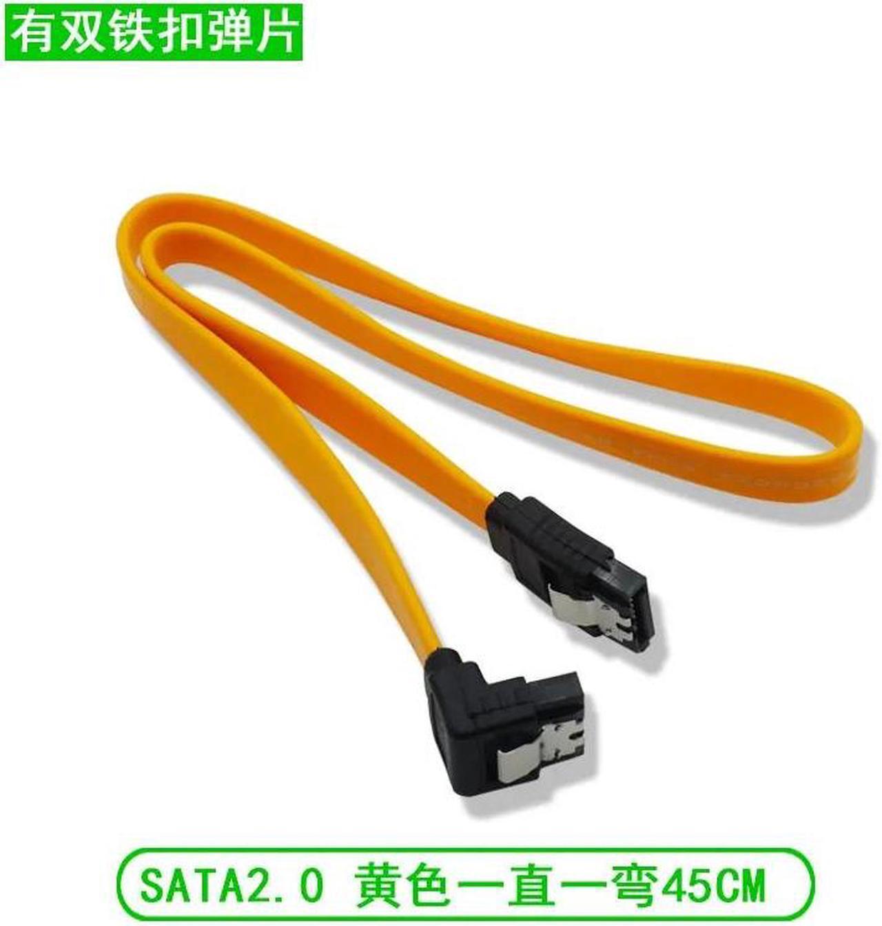 Main image of 40CM Super Speed Straight 90 Right Angle SATA 3.0 Cable 6GB/s SATA III Cable Flat Data Cord for HDD SSD Wholesale (Orange)