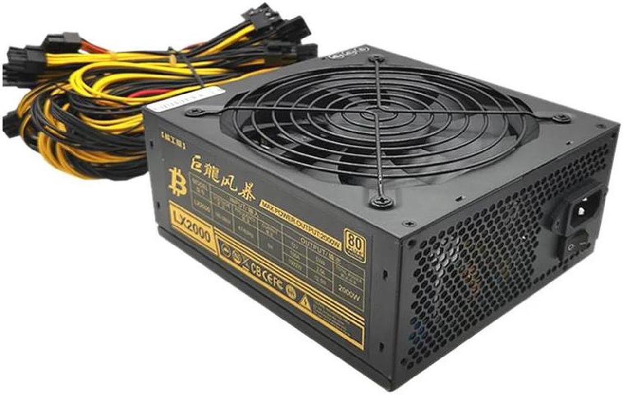 Main image of 2000W PSU Bitmain Dragon Storm LX2000W Multiple Channel Server Power Supply 16*(6+2Pin) For GPU Mining Rig