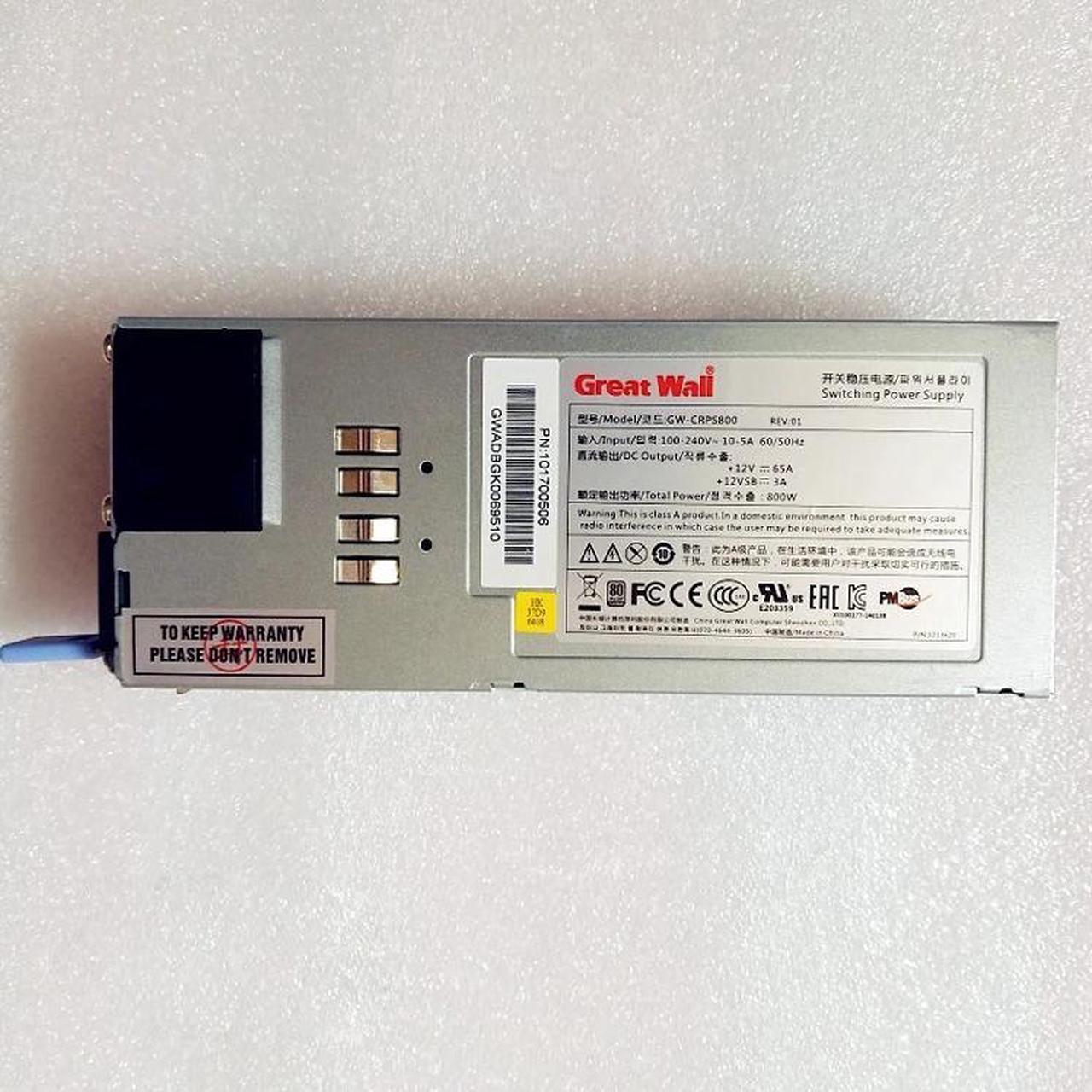 Alt view image 2 of 6 - Great Wall GW-CRPS800 Server Power Supply Unit PSU 800W