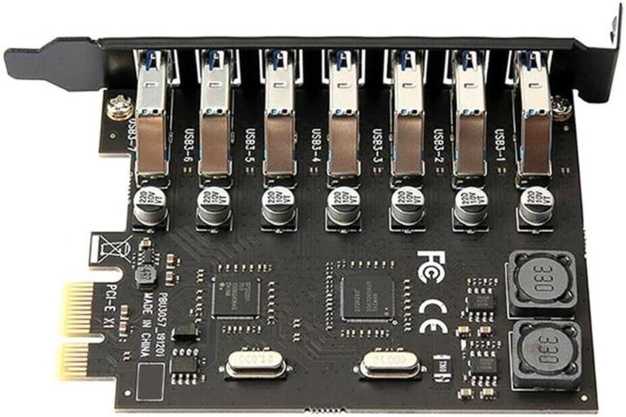 Alt view image 3 of 6 - PCI-E USB 3.0 Expansion Card 7 Port USB 3.0 PCI Express Expansion Card PCIE USB 3.0 Adapter Desktop Computer Components(NEC VIA)
