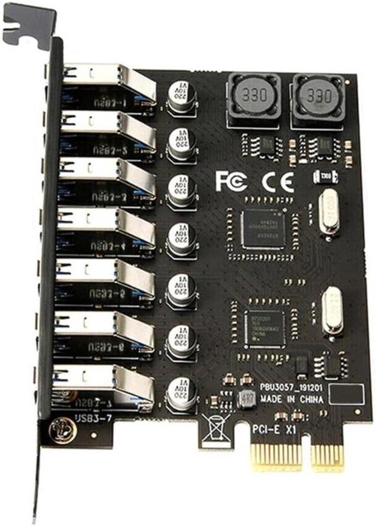 Alt view image 4 of 6 - PCI-E USB 3.0 Expansion Card 7 Port USB 3.0 PCI Express Expansion Card PCIE USB 3.0 Adapter Desktop Computer Components(NEC VIA)