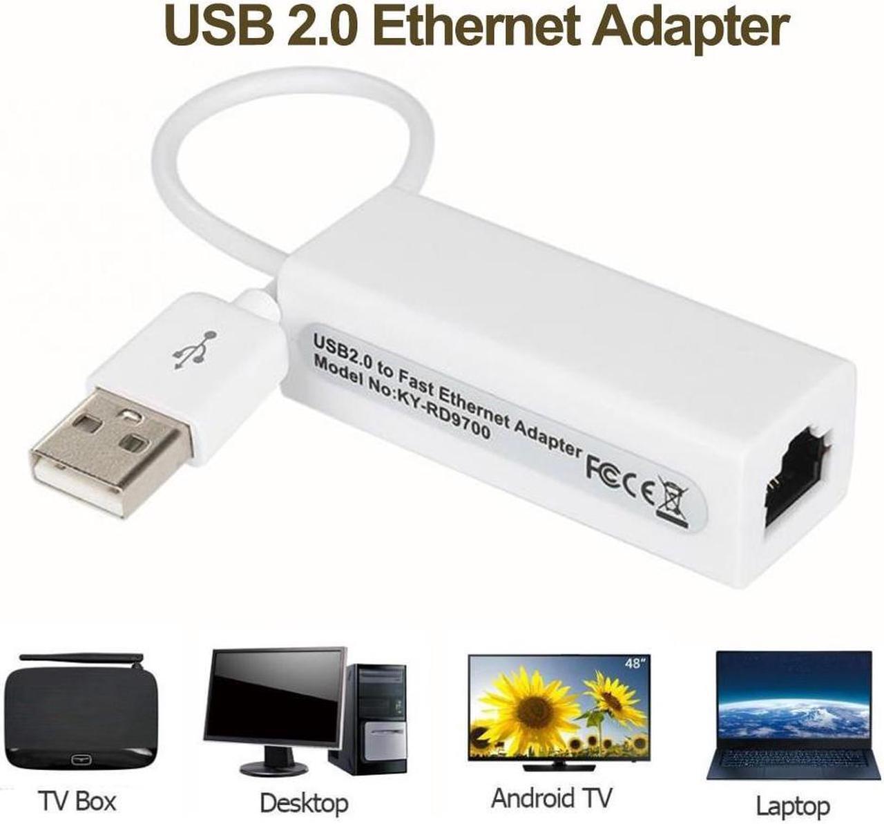 Alt view image 3 of 6 - Portable USB 2.0 To RJ45 Network Card 10Mbps USB To RJ45 Ethernet Lan Adapter for PC Laptop Windows 7/8/10