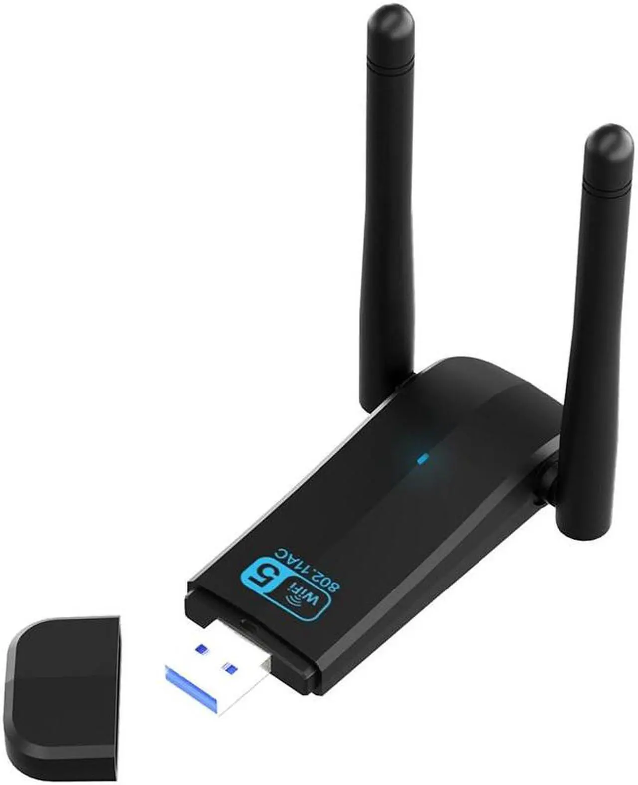 Alt view image 2 of 5 - 1300Mbps USB3.0 WiFi Adapter Dual Band 2.4G 5Ghz Wireless WiFi  Antenna USB Ethernet Network Card Receiver For PC
