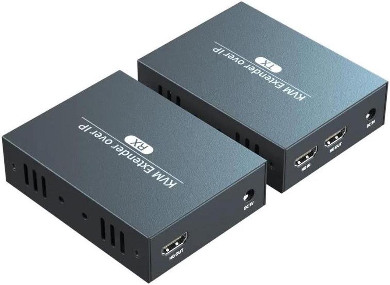 Main image of (One TX)(EU Power Plug)PWAY IP Network USB 2.0 KVM Extender RJ45 Ports 1080P HDMI Over LAN KVM Extender 200m HDMI KVM Extensor By Cat5 Cat5e Cat6(EU Power Plug)