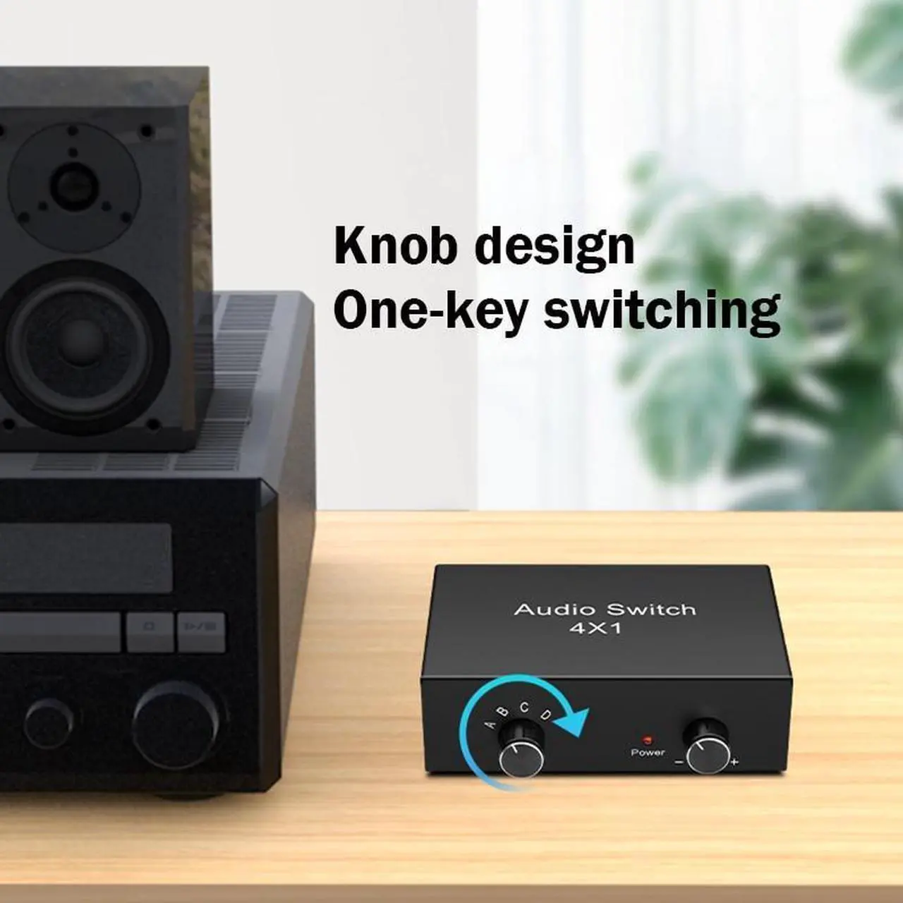 Alt view image 6 of 6 - 4 Way Stereo L/R Sound Channel Bi-Directional RCA Audio Switcher 1 in 4 Out or 4 in 1Out L/R Sound Channel Audio Switch Selector